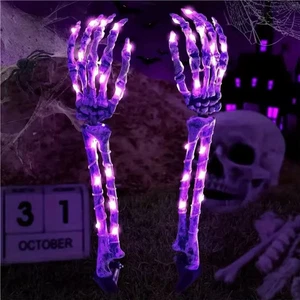 2PC Halloween Solar Ghost Hand LED Garden Lights Outdoor Waterproof Stake Lights - Picture 1 of 16