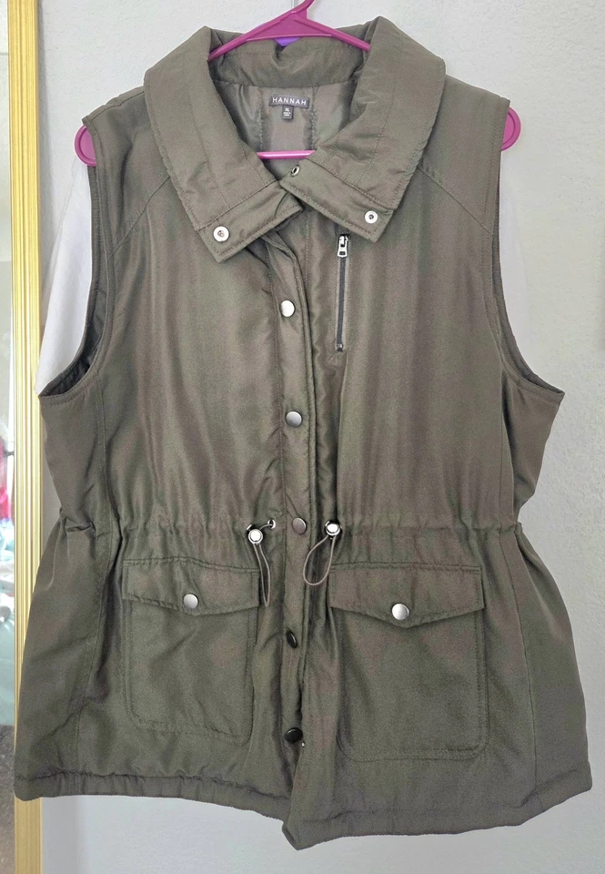 Chaqueta Chaleco de Invierno Hannah Verde Para Mujer Talla 1x Foto 1 de 1