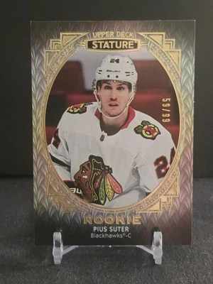 2020-21 Upper Deck Stature Rookie Pius Suter Portrait Variant /99 RC #141 - Image 1 of 3