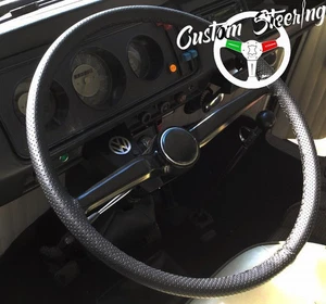 Für 1966-1969 VW T2 Kombi Devon Perforiertes Leder Lenkradbezug DIY - Bild 1 von 7