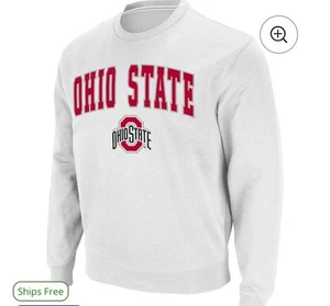 Ohio State Buckeyes Sweatshirt Herren 3XL weiß/rot Langarm Pullover Neu mit Etikett - Bild 1 von 2