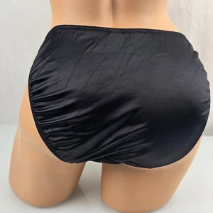 Oscar De La Renta VTG 90s Stretch Satin Second Skin Liquid Panty Black M READ - Picture 1 of 9