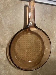 7" pan Skillet Vision Corning France Amber waffle bottom - Picture 1 of 2