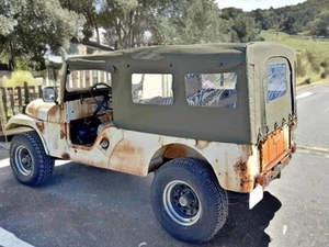 Soft Top For Willys Jeep CJ6 with Frame - Olive Green/Grey/Black - Foto 1 di 14