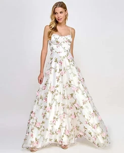Say Yes 3D-Juniorenkleid mit Blumenverzierung - Elfenbein/Lavendel - 15/16 - Bild 1 von 4