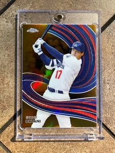 Shohei Ohtani 2024 Topps Chrome Strokes Gold Refractor /50 Dodgers - Picture 1 of 2