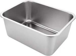 Washing up Bowl, 304 Stainless Steel Large Rectangular 10 Litre Washing Basin, D - Picture 1 of 12