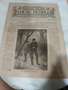 Apr 1880Harper's young people cover with engraving - Picture 1 of 1