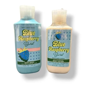 Bath & Body Works Blue Raspberry Burst Body Wash Shower Gel + Body Lotion New - Picture 1 of 4