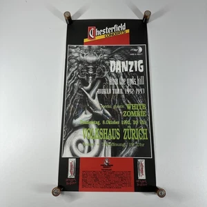 Vintage 90s DANZIG Tour Poster How The Gods Kill White Zombie Zurich Switzerland - Picture 1 of 4