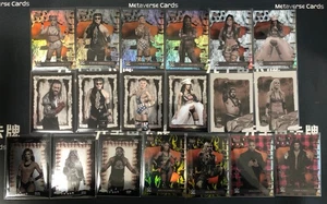 2025 Topps Chrome WWE x Cactus Jack Iyo Sky Izzi Dame Yellow Flame SP Lot*19 - Picture 1 of 2