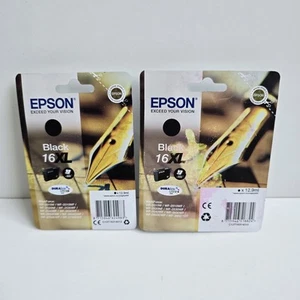Genuine Black Epson 16XL T1631 Ink Cartridge for WorkForce WF-2660DWF WF-2520NF - Picture 1 of 8