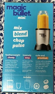 MAGIC BULLET BLENDER Mini Ultra Compact Size Personal Blender 14oz MIN10100 NEW - Picture 1 of 6
