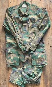 Vintage USMC ERDL Camo Uniform - Hot Weather Coat & Trousers - XS Reg - Bild 1 von 24