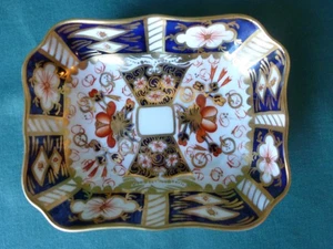 Antico piatto portagioie rettangolare Derby China Bone China - Foto 1 di 5