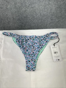 NWT RVCA Women's Size Medium Bikini Bottoms Double Strap Sprinkles Skimpy $60 - Picture 1 of 12