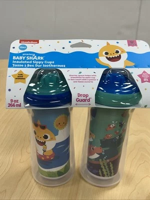 The First Years Baby Shark Insulated Sippy Cups, 9oz., 2 pack - Image 1 of 4