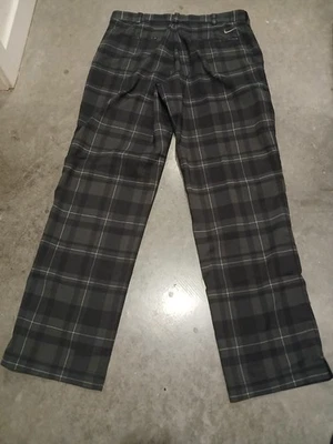 Pantalones de golf Nike para hombre grises negros a cuadros rendimiento Dri-Fit golf 32x30 Foto 1 de 4
