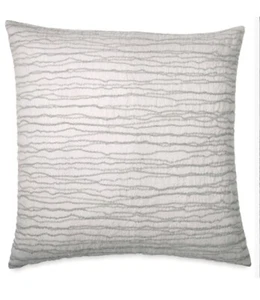 Donna Karan Luna Collection 2 Euro Shams Platinum $380 MSRP Bedding - Picture 1 of 5