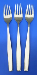 3 WMF Cromargan FRANKFURT Glossy Concave Stainless GERMANY Flatware DINNER FORKS - Picture 1 of 7