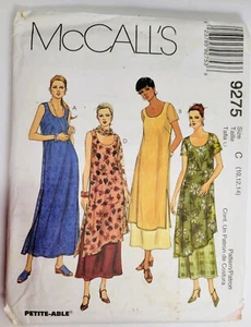 Vestido y bufanda McCall's 1998 patrón de costura 9275 Misses 10-12-14 sin cortar - Imagen 1 de 4