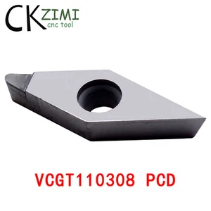 2pc VCMT VCGT110308 PCD VCGT222 Copper Polycrystalline Diamond Tool For Aluminum - Picture 1 of 6
