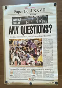 DALLAS COWBOYS-SUPER BOWL CHAMPIONS-ANY QUESTIONS? -MORNING NEWS POSTER - Picture 1 of 1