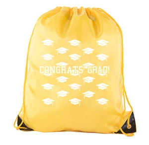 Mochilas con cordón para graduación de personas mayores bolsas de cincha de fiesta - rejilla de sombrero graduado - Imagen 1 de 16