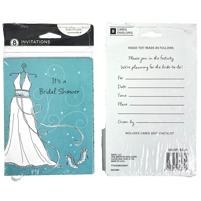 Invitaciones de ducha nupcial de colección Tender Thoughts 2 paquetes 16 invitaciones Evps boda Foto 1 de 3
