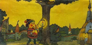 4 Motivservietten Servietten Napkins Tovaglioli Zwerg hält Wache (897) - Picture 1 of 1