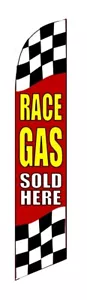 RACE GAS SOLD HERE swooper feather flag banner sign 9345 - Picture 1 of 3