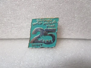 SAN DIEGO WILD ANIMAL PARK 25 Year Lapel Hat Pin brooch Rhino - Picture 1 of 4
