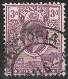 SG143 1903 3d ARANCIONE STATO LIBERO Re Edoardo VII, usato - Foto 1 di 2