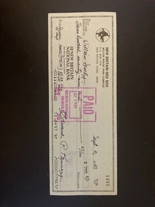 1983 Bill Denehy signed payroll check New Britain Red Sox Tom Seaver - Picture 1 of 4