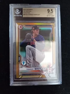 2021 FORREST WHITLEY RC **19/50 BGS 9.5 BOWMAN 1st edition ***GOLD FOIL*** #BFE9 - Photo 1 sur 2