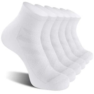 6 Pairs Ankle Socks with Cushion Running Athletic Sports Socks for Men and Women - Picture 1 of 6