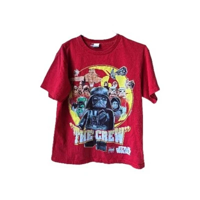 Lego Star Wars Boys T-Shirt Officially Licensed The Crew Red 2014 GUC  - Image 1 of 4