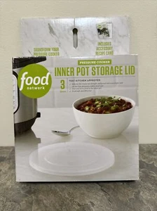 Pressure Cooker Inner Pot Storage Lid 3 Quart Food Network BPA Free Silicone NEW - Picture 1 of 3