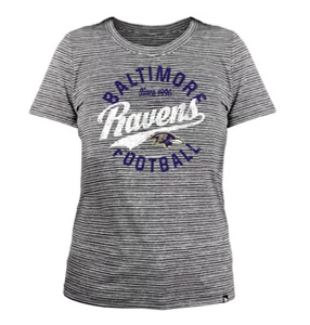 New Era Women's Small Baltimore Ravens Space Dye Black T-Shirt NFL - Picture 1 of 1
