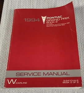1994 PONTIAC GRAND PRIX SERVICE MANUAL W-CARLINE BOOK 2 - Picture 1 of 6