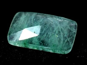 6.95 Ct Natural Green Emerald Colombian GGL Certified Emerald Cut Treated Gem - Picture 1 of 4