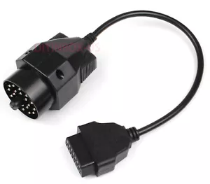 For BMW E36 E46 E38 E39 20 Pin to 16 Pin OBD2 Adapter Connector Scanner Cable - Imagen 1 de 8