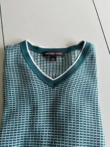 Michael Kors Women's Green White Pullover Sweater Size M - Picture 1 of 6
