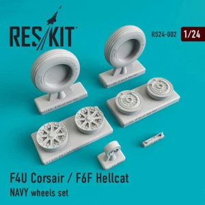 F4U Corsair / F6F Hellcat NAVY Wheels Set 1/24 Scale Model RESKIT RS24-0002 - Imagen 1 de 12