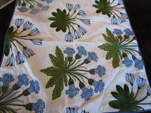 Williams Sonoma Aerin floral embroidered pillow cover 22" blue green New - Picture 1 of 1