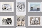 6 Assorted Keeshond Dog Blank Art Note Greeting Cards