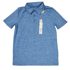Jumping Beans Short Sleeve Polo Shirt Active Stretch-Fabric Soft Blue Boys 8 - Picture 1 of 16