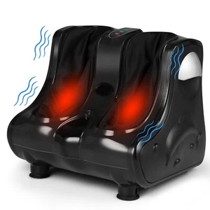 Foot & Calf Massager Shiatsu Heated Electric Foot Leg Pain Relief with Heating - Picture 1 of 10