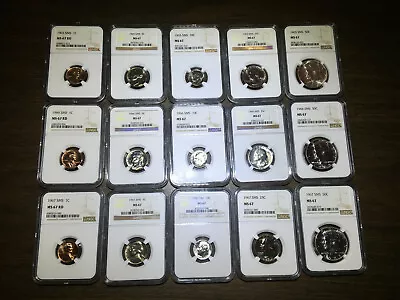 SMS, Special Mint Set 1965, 1966 & 1967, all 15 coins NGC MS67 No problems - Image 1 of 4