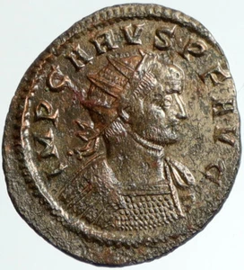 CARUS 282AD Ticinum Authentic Ancient OLD Roman Coin PAX Peace Goddess i102336 - Picture 1 of 3